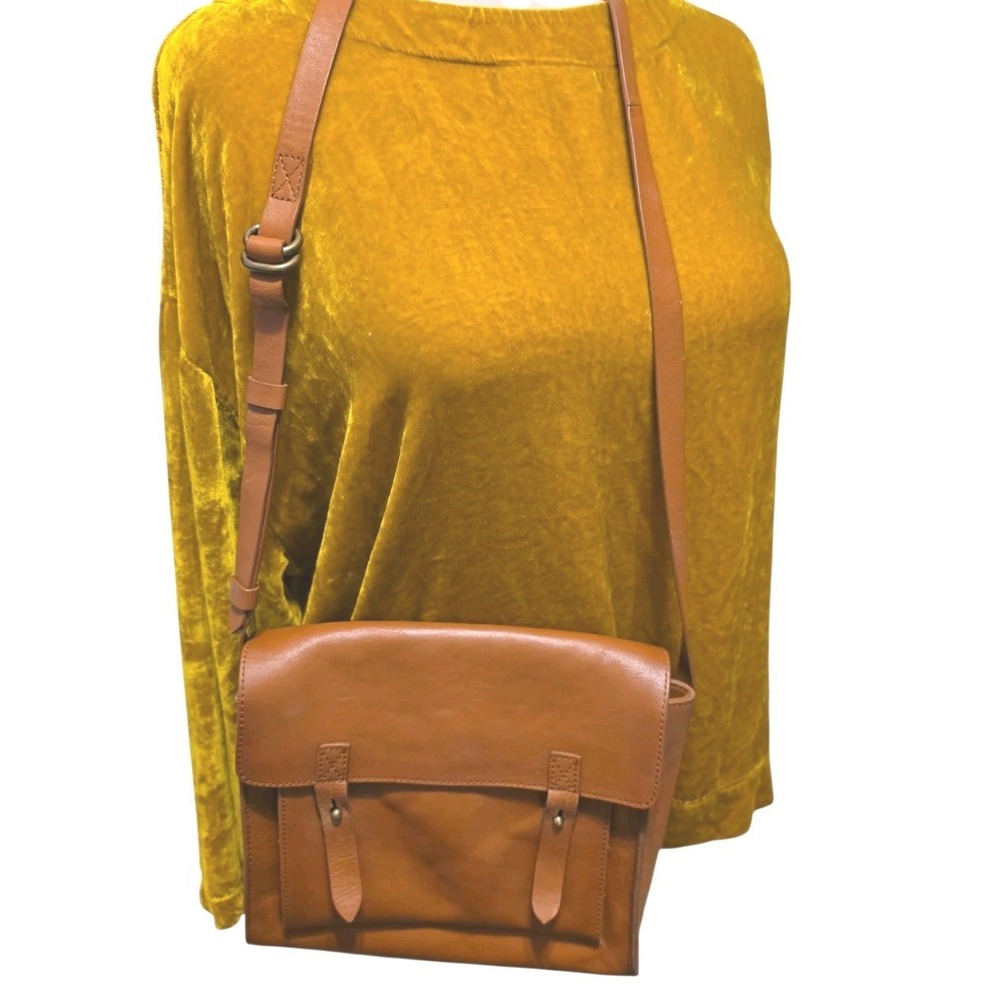 Y2k Abercrombie & Fitch Brown Leather Crossbody Messenger Bag